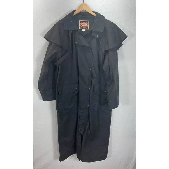 Vintage Australian Outback Collection Coat Drover Duster Leather Duck Barn Field